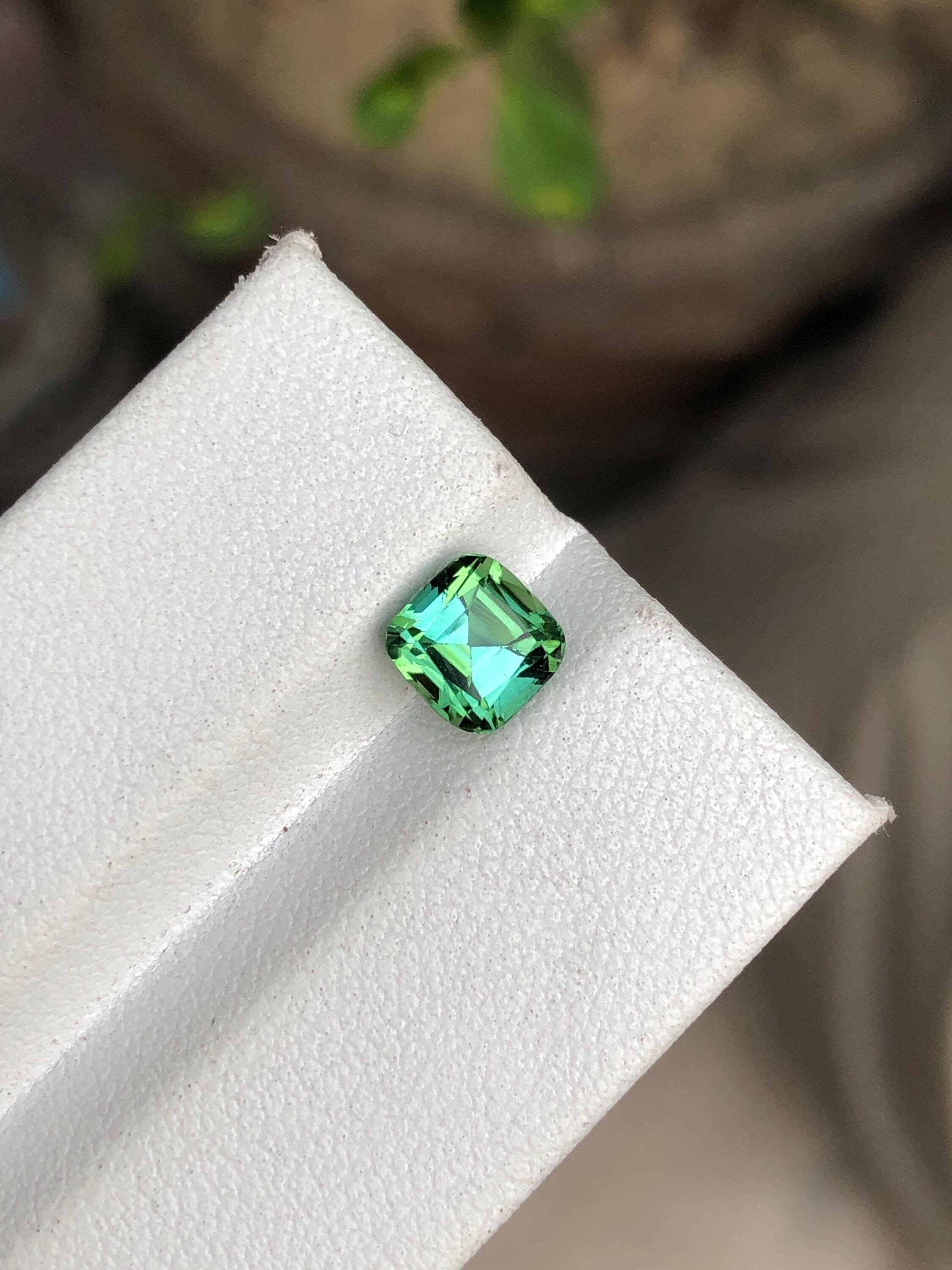 Greenish Blue Tourmaline Gemstone: 1.65 Carat Afghanistan Stone Secondary image