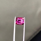 Neon Pink Tourmaline: 1.25 CT Faceted Cushion Cut Gemstone