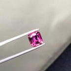 Neon Pink Tourmaline: 1.25 CT Faceted Cushion Cut Gemstone