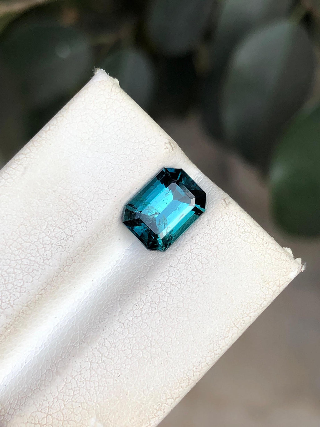 Teal Blue Tourmaline: Emerald Cut Loose Gemstone (1.90 CTS)