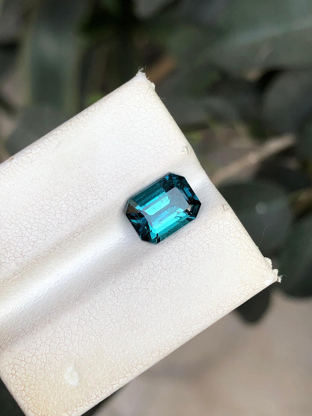 Teal Blue Tourmaline: Emerald Cut Loose Gemstone (1.90 CTS)