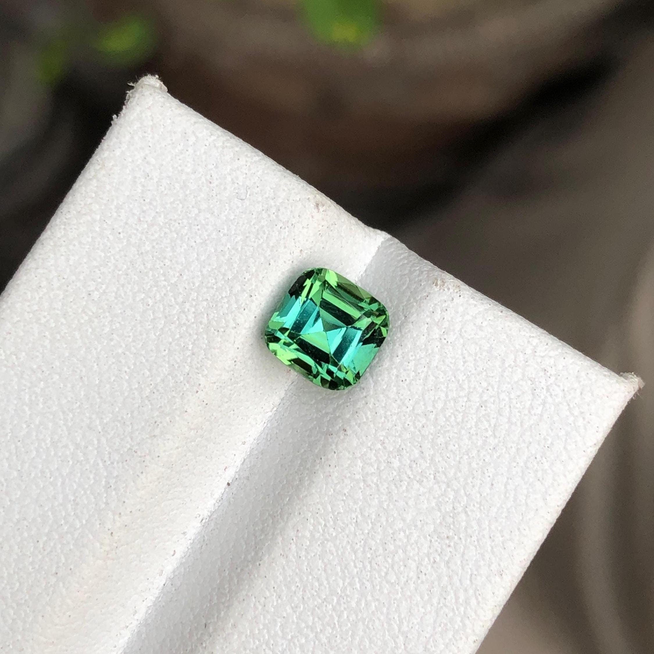 Greenish Blue Tourmaline Gemstone: 1.65 Carat Afghanistan Stone Main image