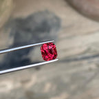Hot Pink Garnet Gemstone: 2.25 ct Faceted Cushion Cut