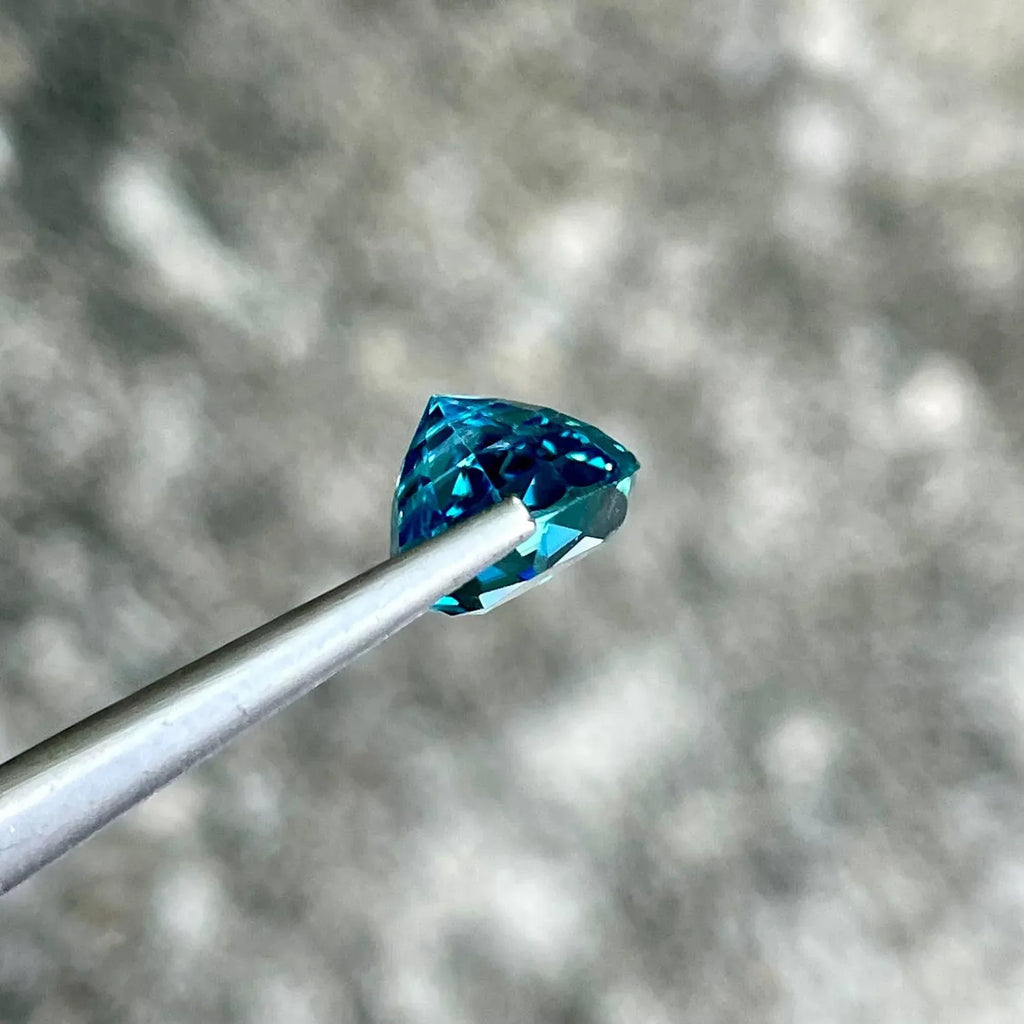 Cambodia Blue Zircon Gemstone: 4.61 CTS Pear Shape, VVS Clarity - Splendor Gems