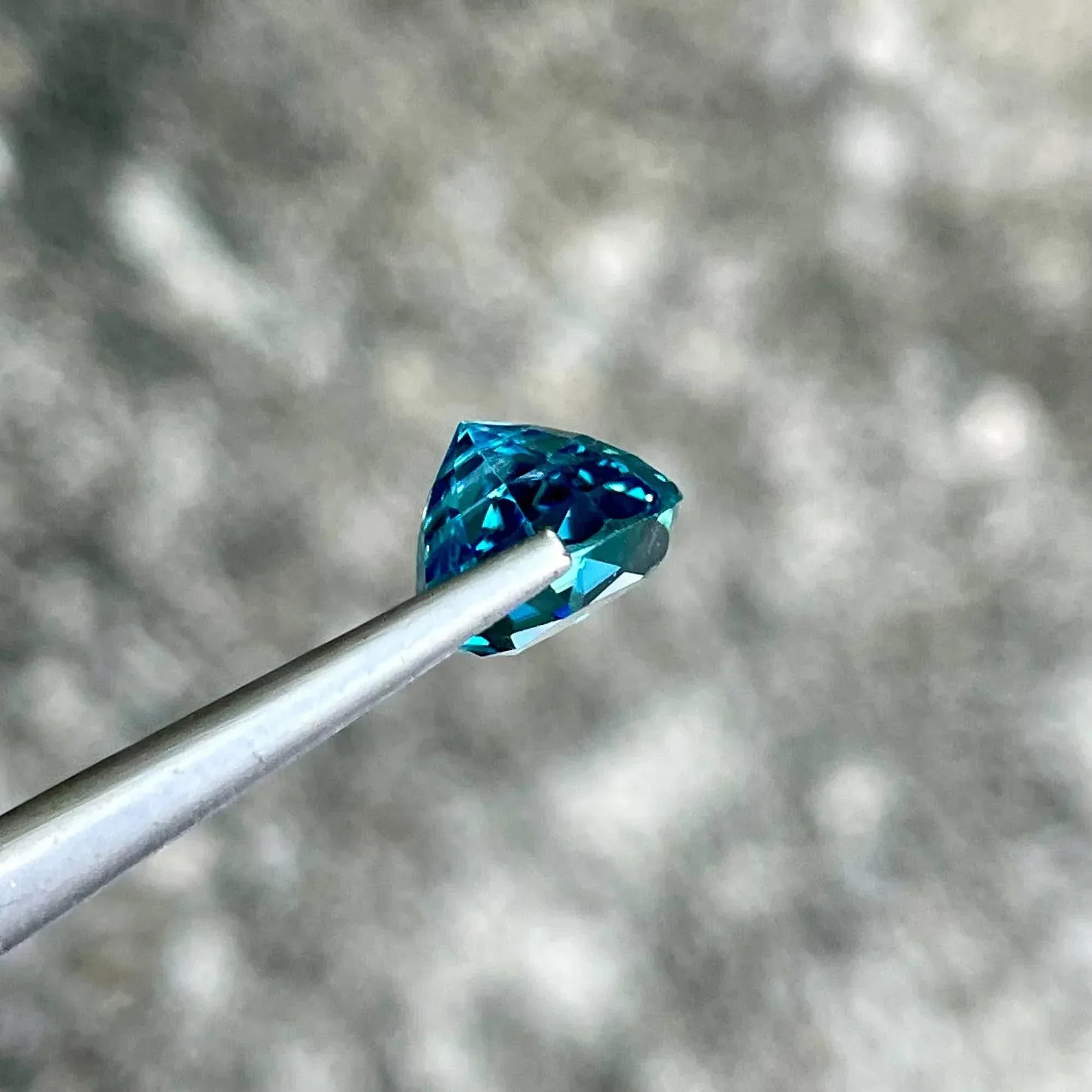 Cambodia Blue Zircon Gemstone: 4.61 CTS Pear Shape, VVS Clarity - Splendor Gems