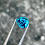 Cambodia Blue Zircon Gemstone: 4.61 CTS Pear Shape, VVS Clarity - Splendor Gems