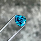 Cambodia Blue Zircon Gemstone: 4.61 CTS Pear Shape, VVS Clarity - Splendor Gems