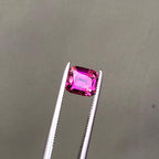 Neon Pink Tourmaline: 1.25 CT Faceted Cushion Cut Gemstone