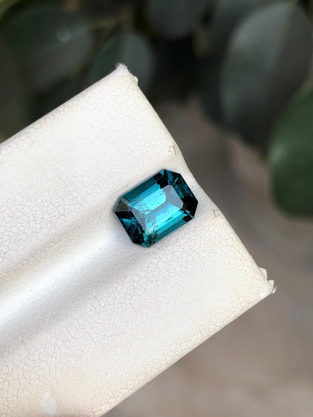Teal Blue Tourmaline: Emerald Cut Loose Gemstone (1.90 CTS)
