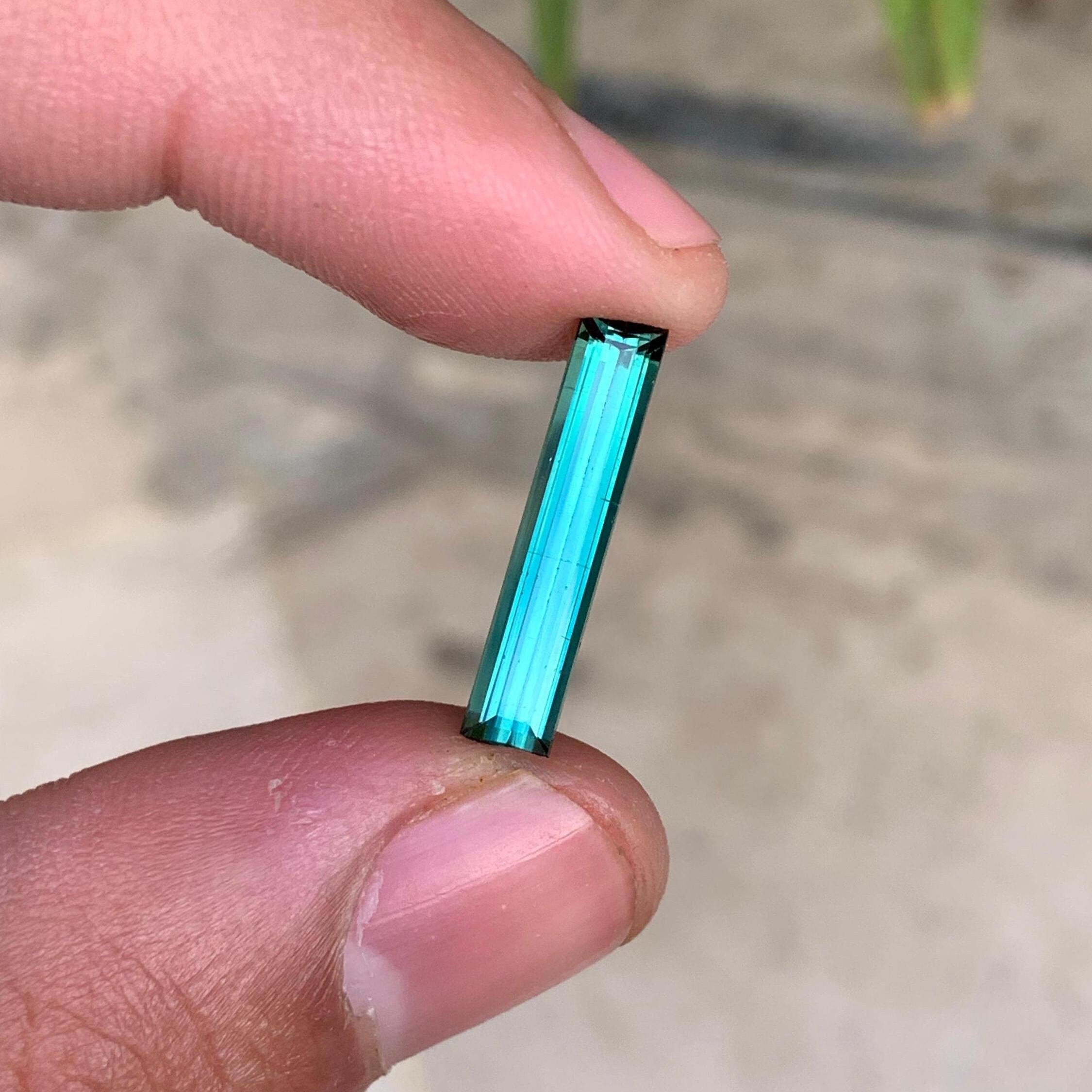 Tron Blue Afghan Tourmaline: 3.65 Carat Emerald Cut Gemstone Main image