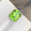 Natural Green Peridot Stone: 2 CT Faceted Asscher Cut, Pakistan
