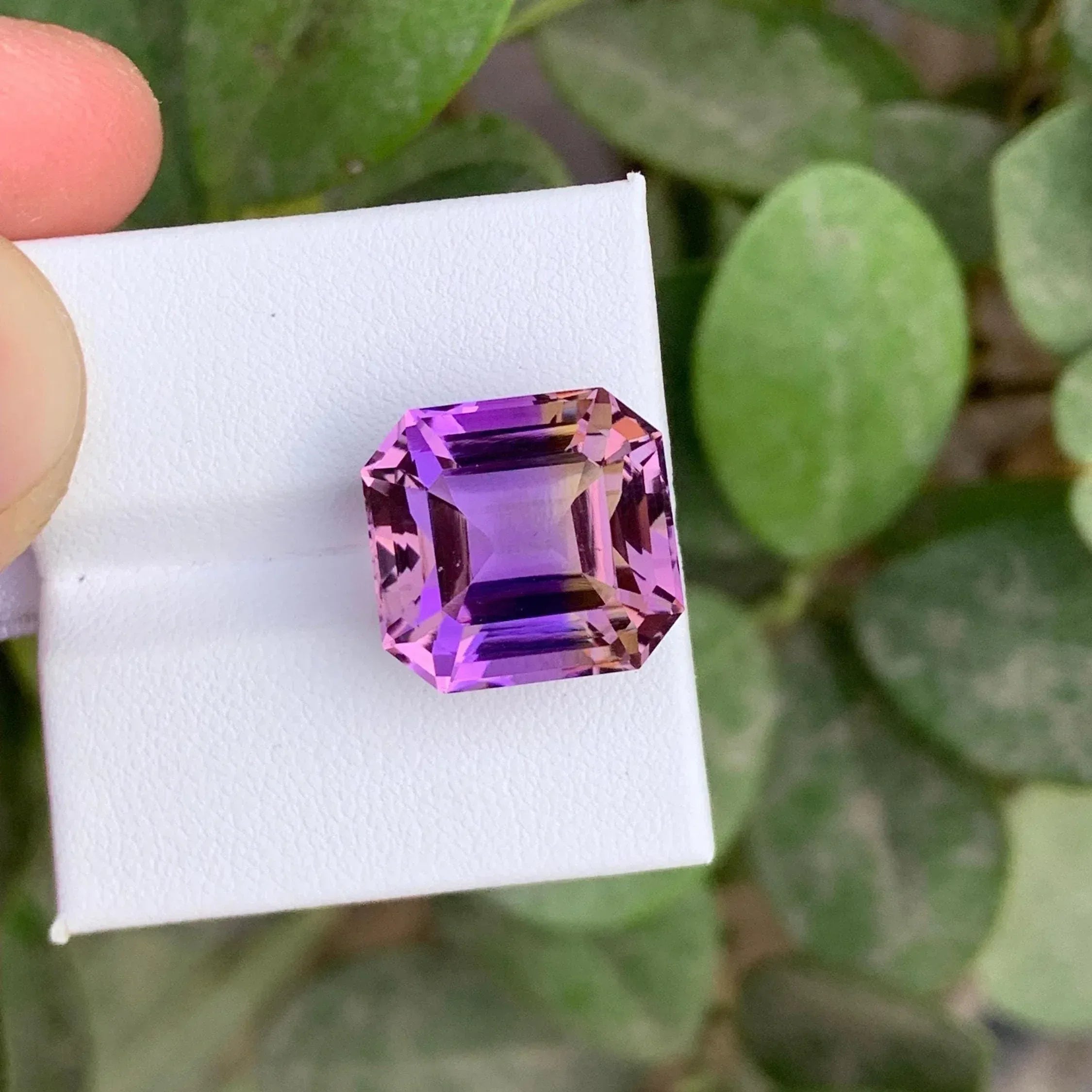 16.50 ct Bicolor Ametrine Gemstone: Asscher Cut Loose Gem - Splendor Gems