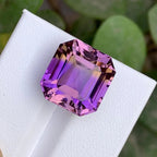 16.50 ct Bicolor Ametrine Gemstone: Asscher Cut Loose Gem - Splendor Gems