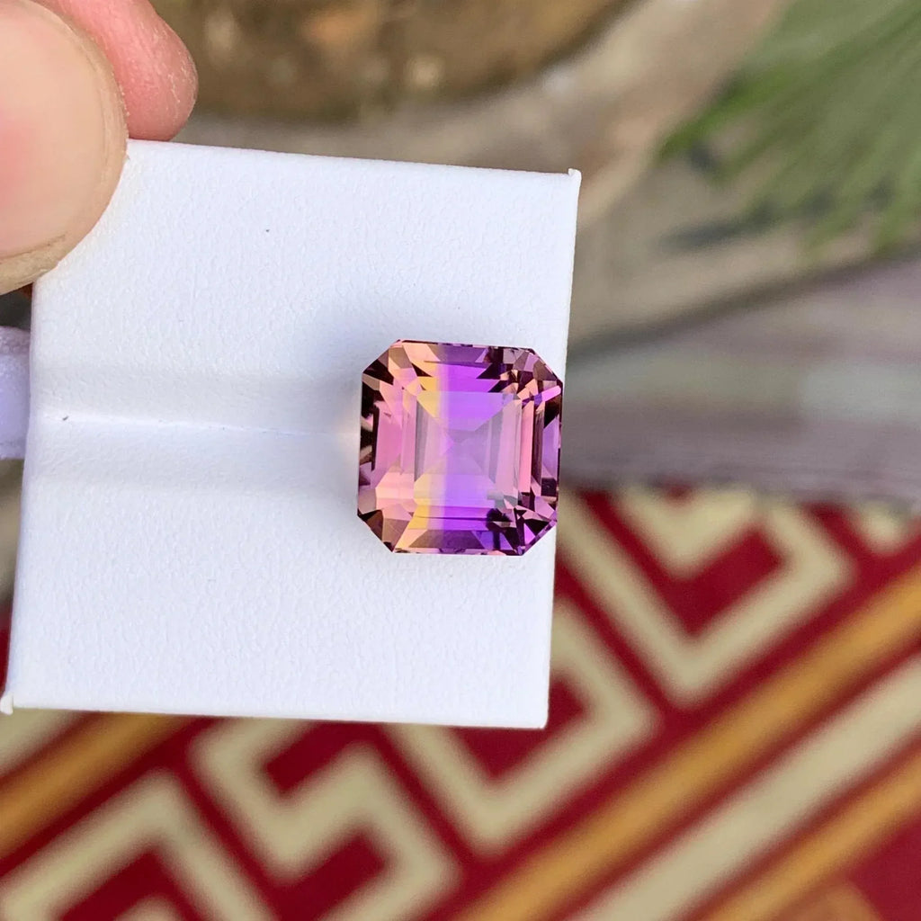 Bolivian Ametrine Gemstone: Faceted Bicolor Stone, 12.40 CTS - Splendor Gems
