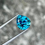 Cambodia Blue Zircon Gemstone: 4.61 CTS Pear Shape, VVS Clarity - Splendor Gems