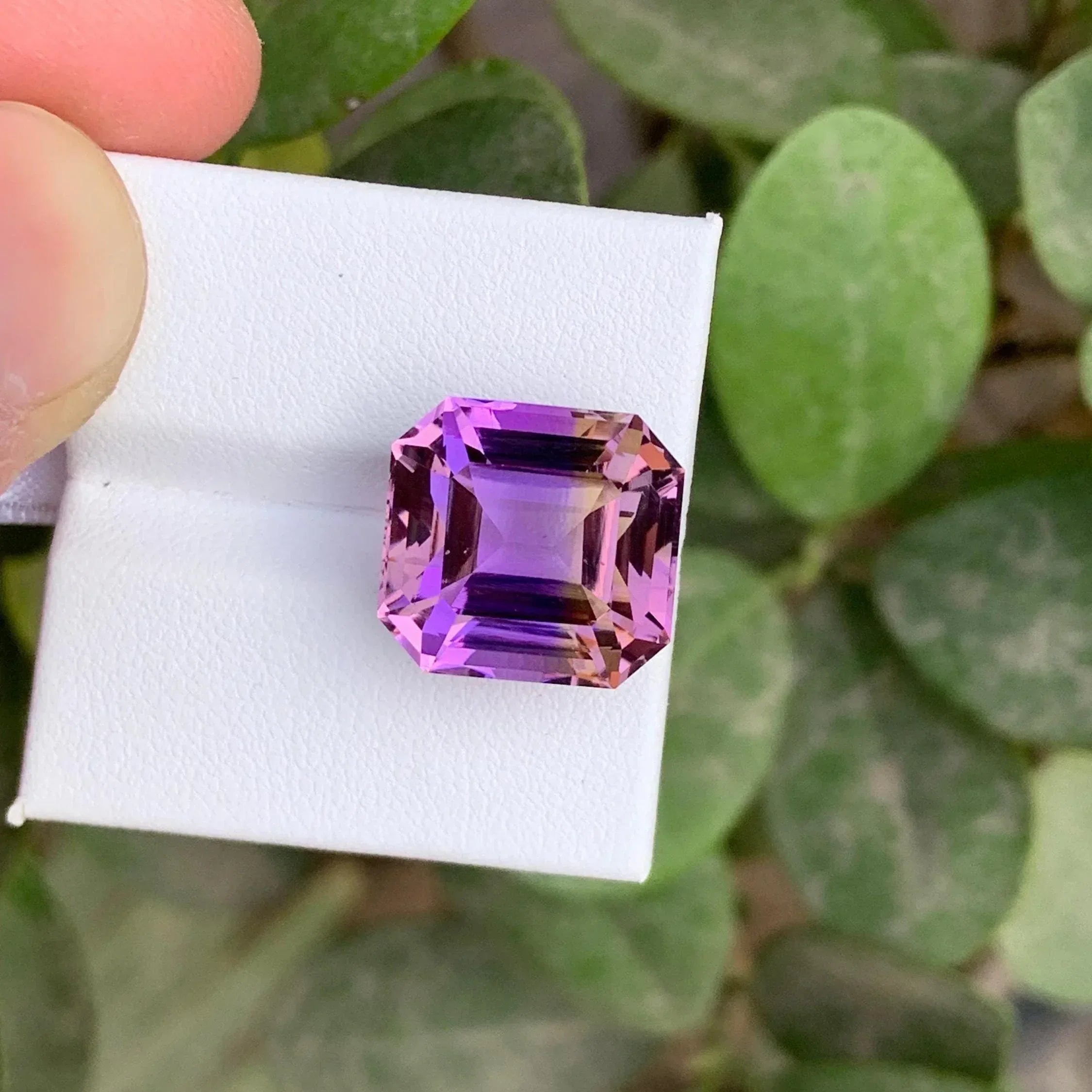 16.50 ct Bicolor Ametrine Gemstone: Asscher Cut Loose Gem - Splendor Gems