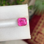 Neon Pink Rubelite Tourmaline: 1.90 CTS Afghan Cushion Cut Gemstone