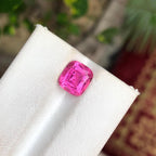 Neon Pink Rubelite Tourmaline: 1.90 CTS Afghan Cushion Cut Gemstone