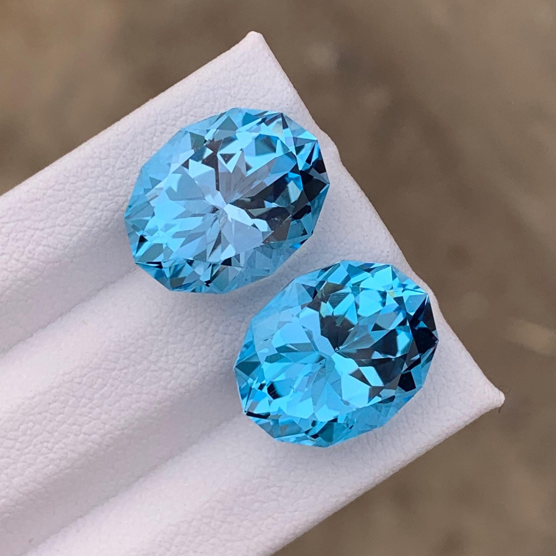 Water Blue Swiss Topaz: 21.60 Carat Brazilian Gemstone