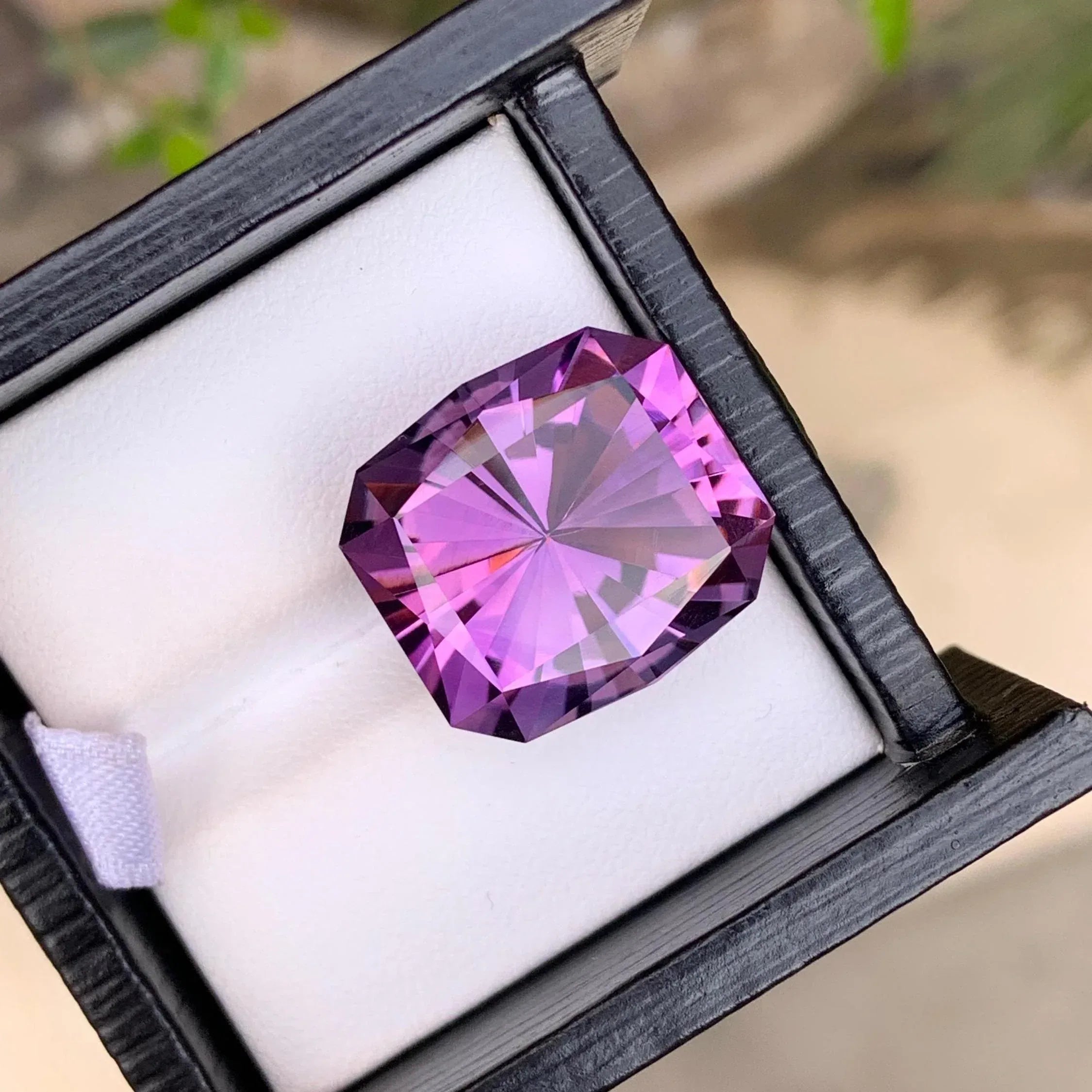 Faceted Brazilian Amethyst Gemstone: 19.40 Carat, Loupe Clean - Splendor Gems