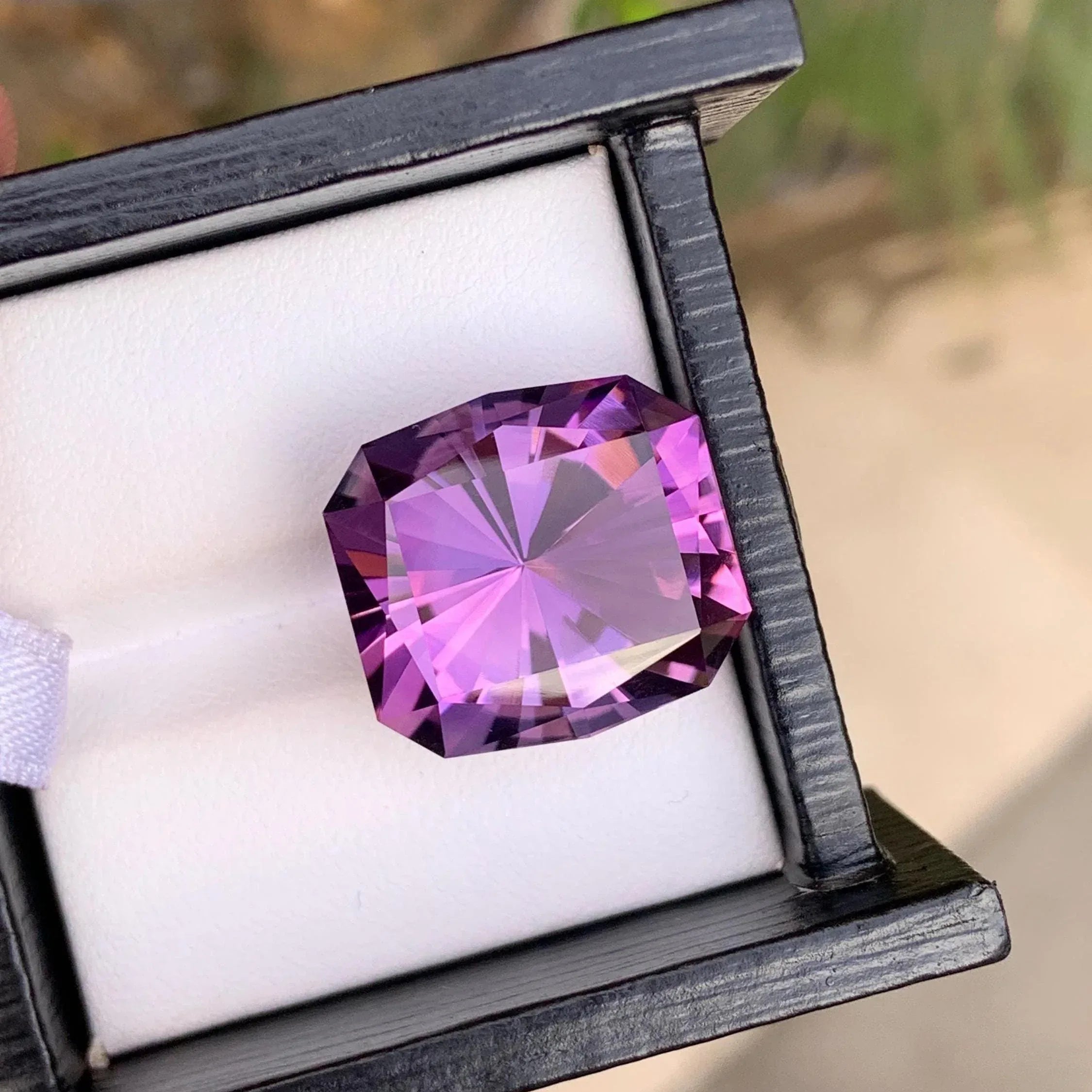 Faceted Brazilian Amethyst Gemstone: 19.40 Carat, Loupe Clean - Splendor Gems