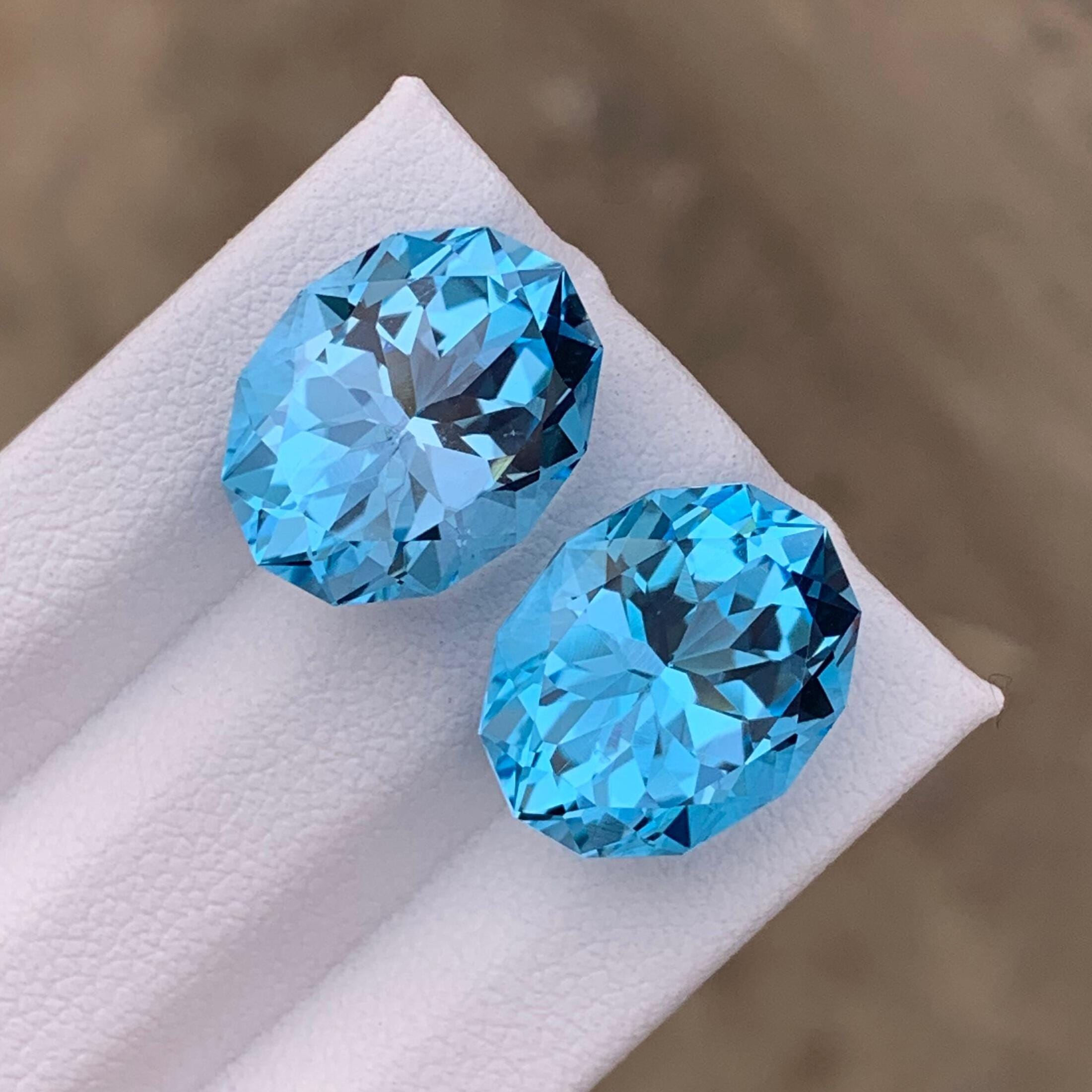 Water Blue Swiss Topaz: 21.60 Carat Brazilian Gemstone