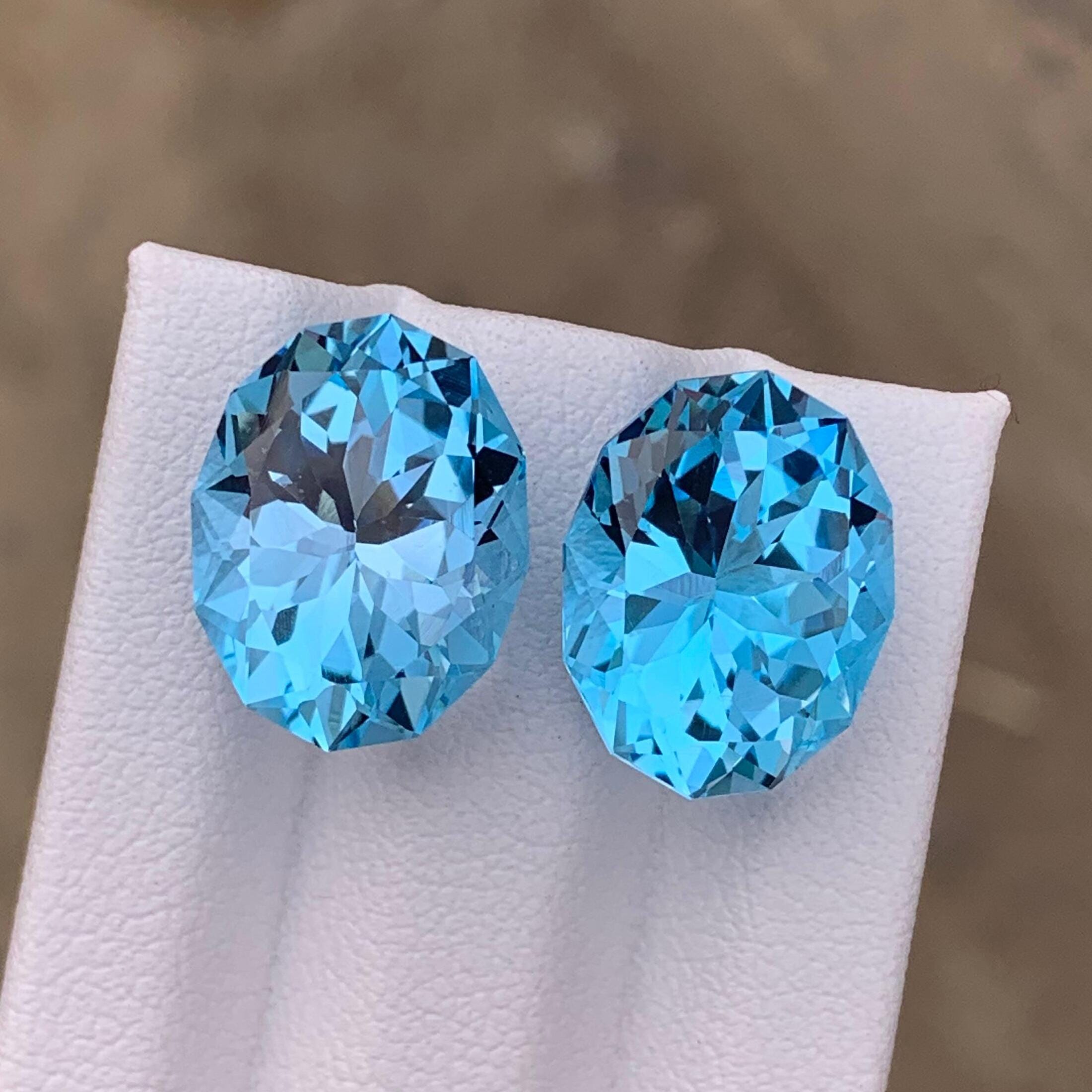 Water Blue Swiss Topaz: 21.60 Carat Brazilian Gemstone