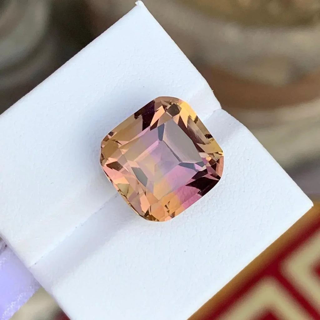 13.45 Carat Bicolor Ametrine Gemstone: Loupe Clean Bolivian Jewelry Stone - Splendor Gems