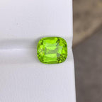 Lime Green Peridot: 1.50 Cts AAA Cushion Cut Gemstone
