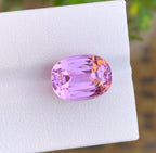 9.80 CTS Loupe Clean Kunzite Gemstone: Faceted Cushion Cut - Splendor Gems
