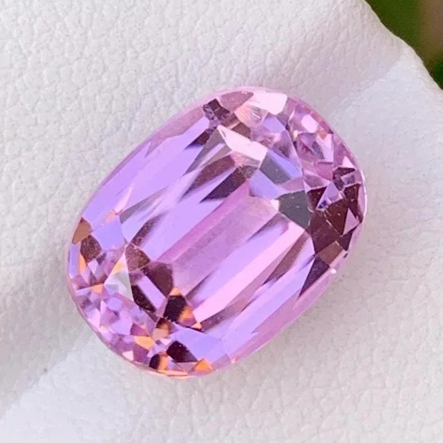 9.80 CTS Loupe Clean Kunzite Gemstone: Faceted Cushion Cut - Splendor Gems Main image