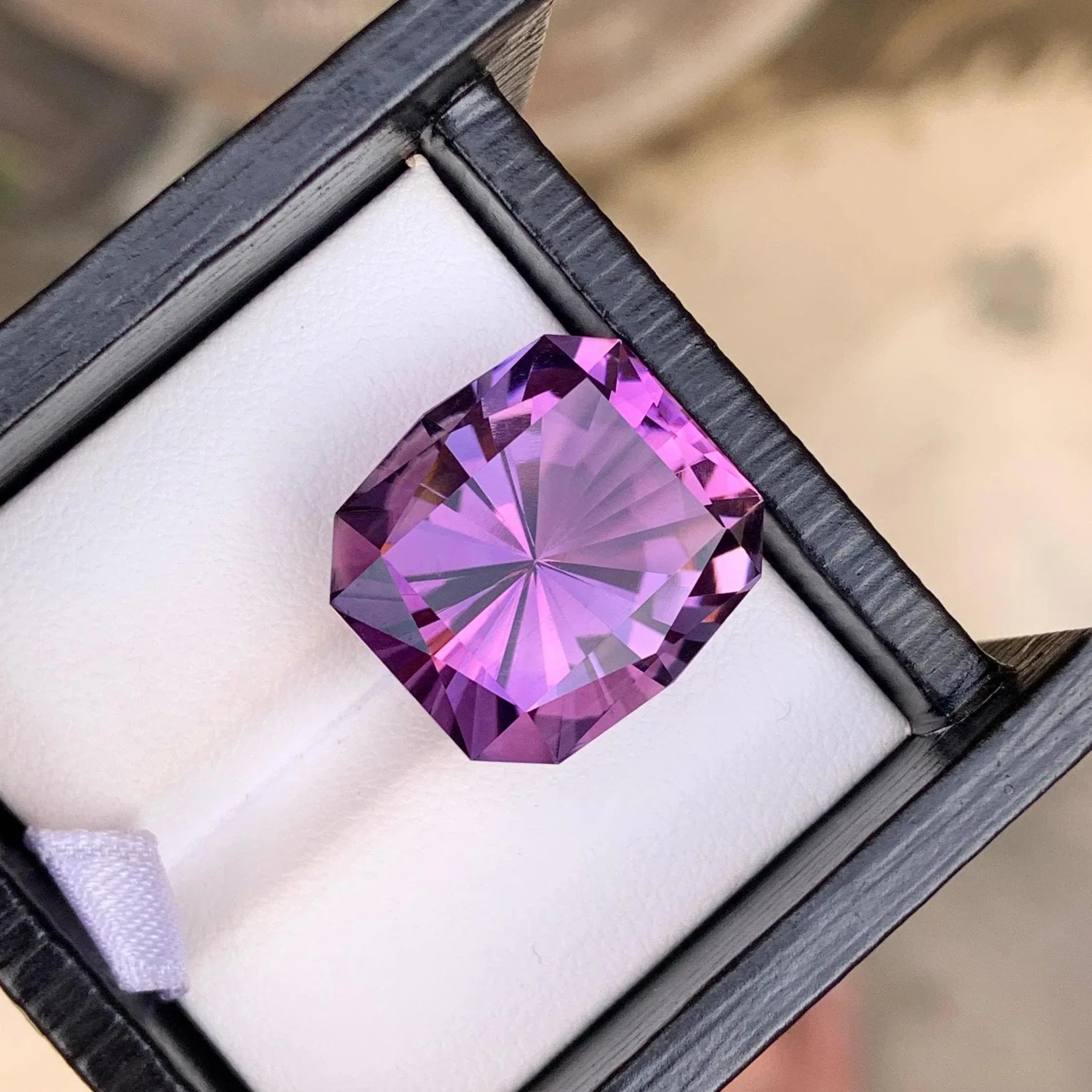 Faceted Brazilian Amethyst Gemstone: 19.40 Carat, Loupe Clean - Splendor Gems