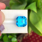 Electric Blue Topaz Stone: 15.40 Carat, Loupe Clean Gem, November Birthstone - Splendor Gems