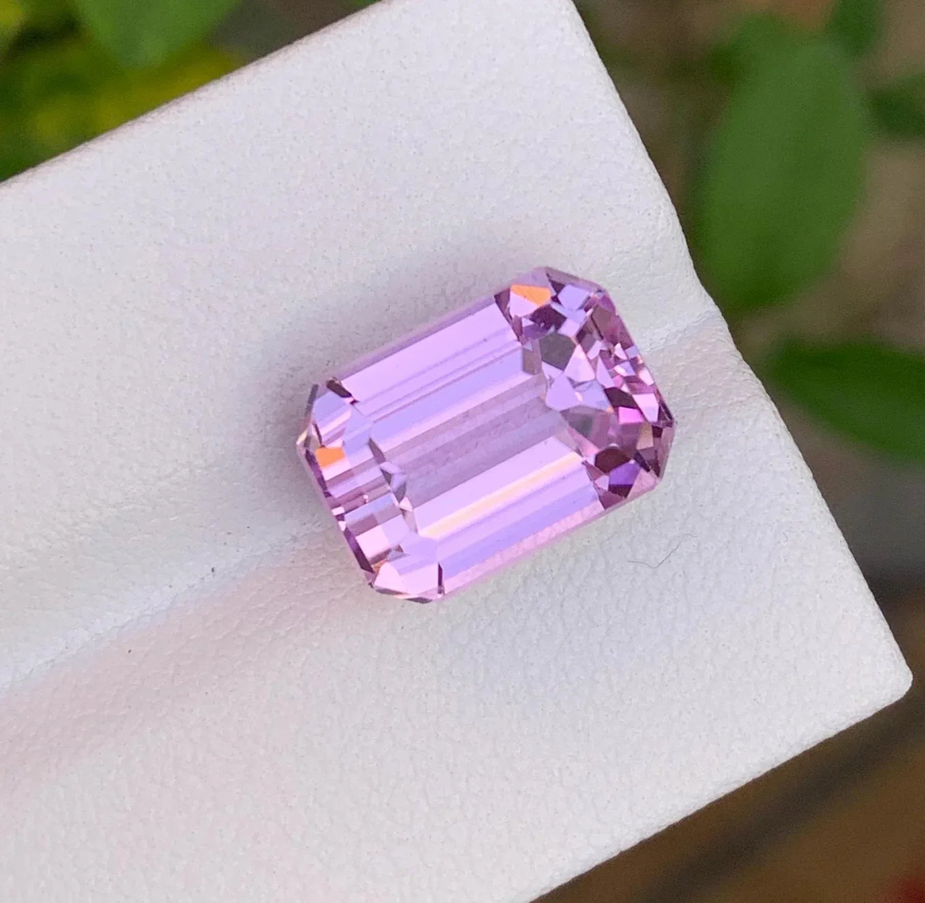 Emerald Cut Kunzite Stone: 9.45 CTS Loose Gemstone - Splendor Gems