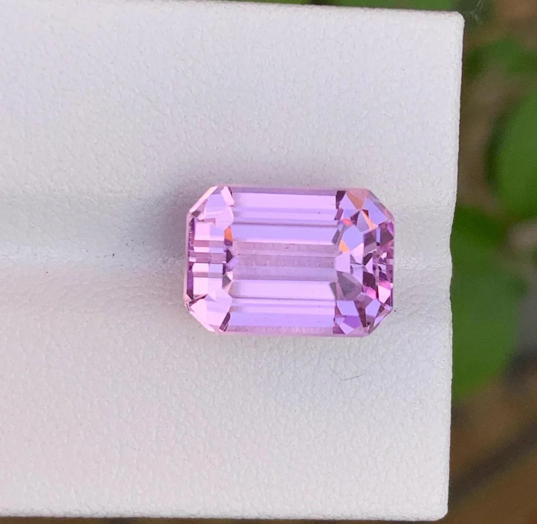 Emerald Cut Kunzite Stone: 9.45 CTS Loose Gemstone - Splendor Gems