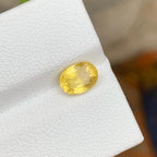 Marigold Yellow Sapphire: 1.20 CT, Faceted Oval Cut, Sri Lanka