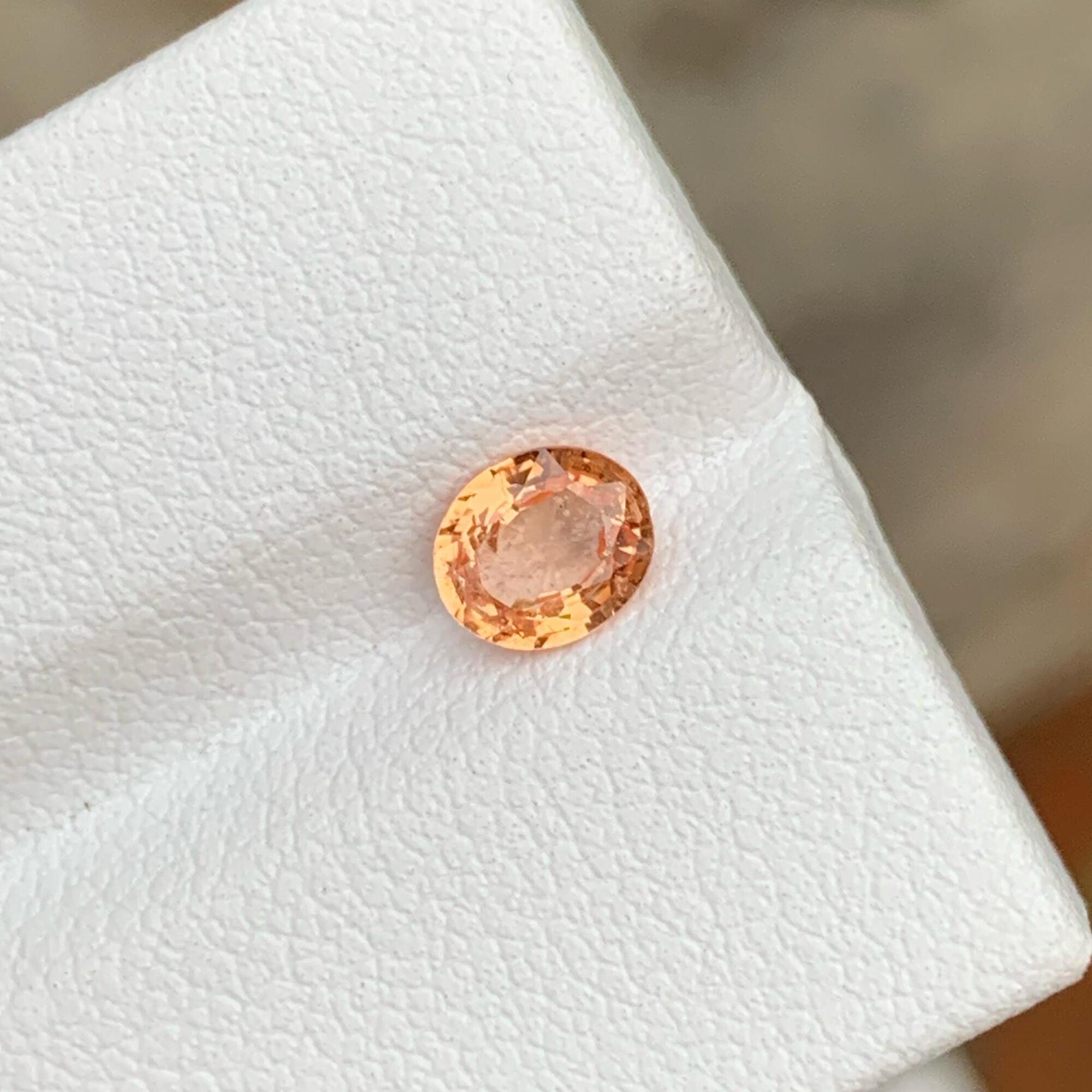 Peach Oval Sapphire: 0.75 Carat Sri Lanka Gemstone