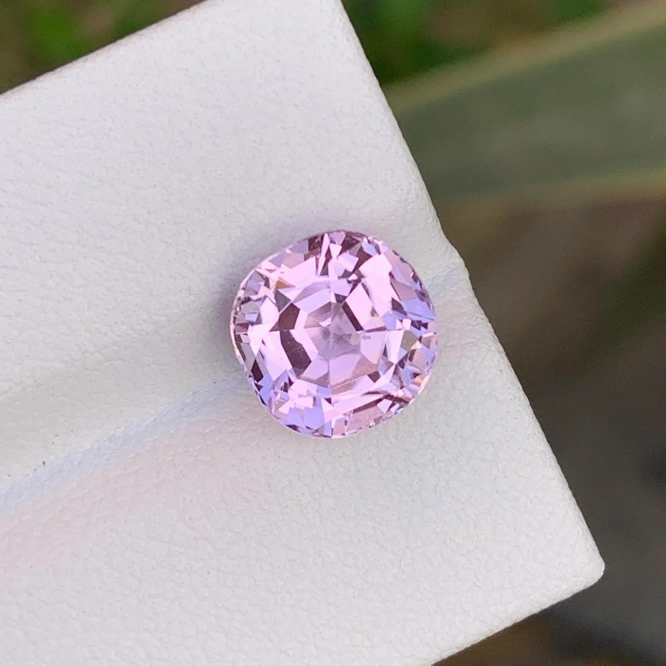 3.80 Carat Pink Kunzite Gemstone: Round Faceted Afghan Stone Secondary image