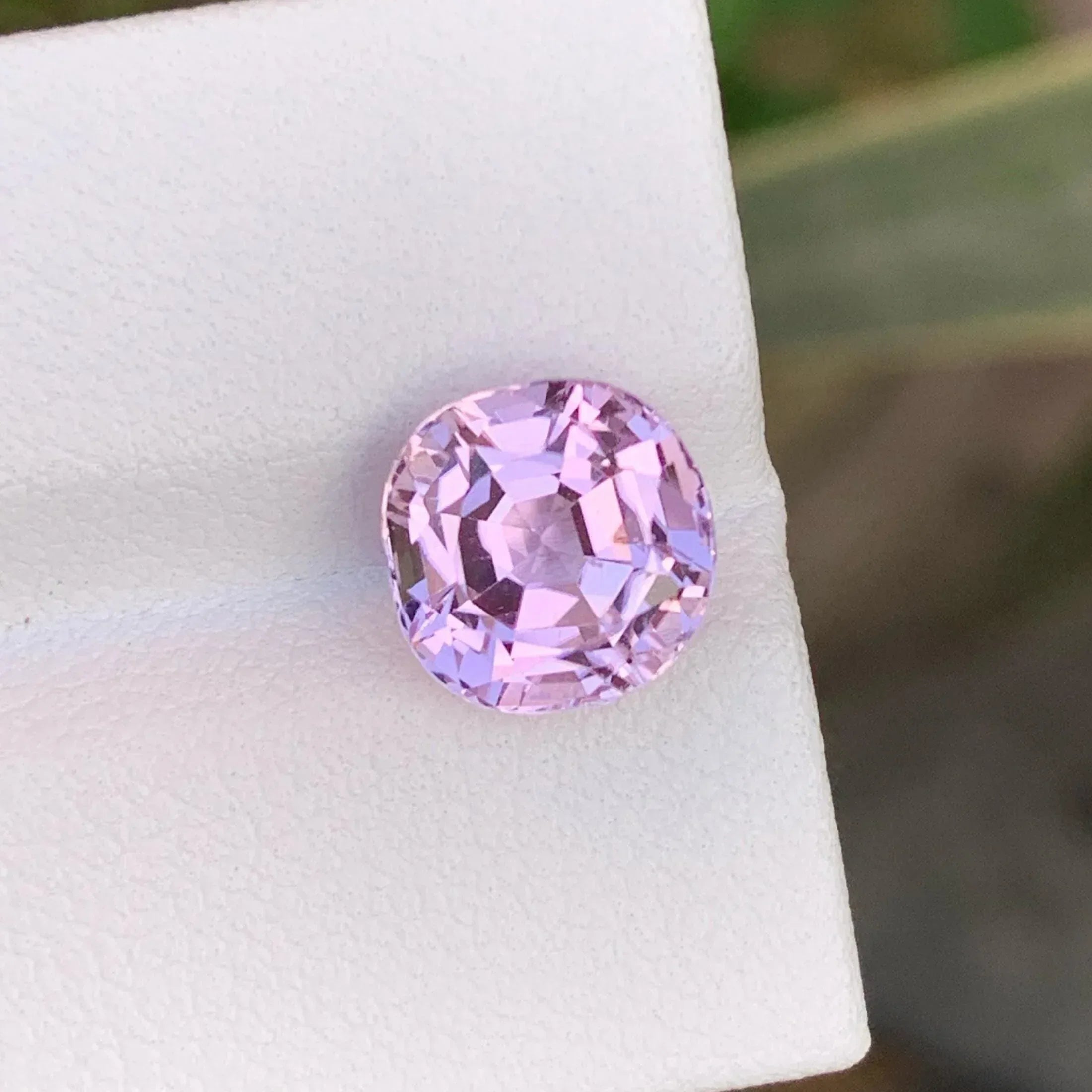 3.80 Carat Pink Kunzite Gemstone: Round Faceted Afghan Stone - Splendor Gems