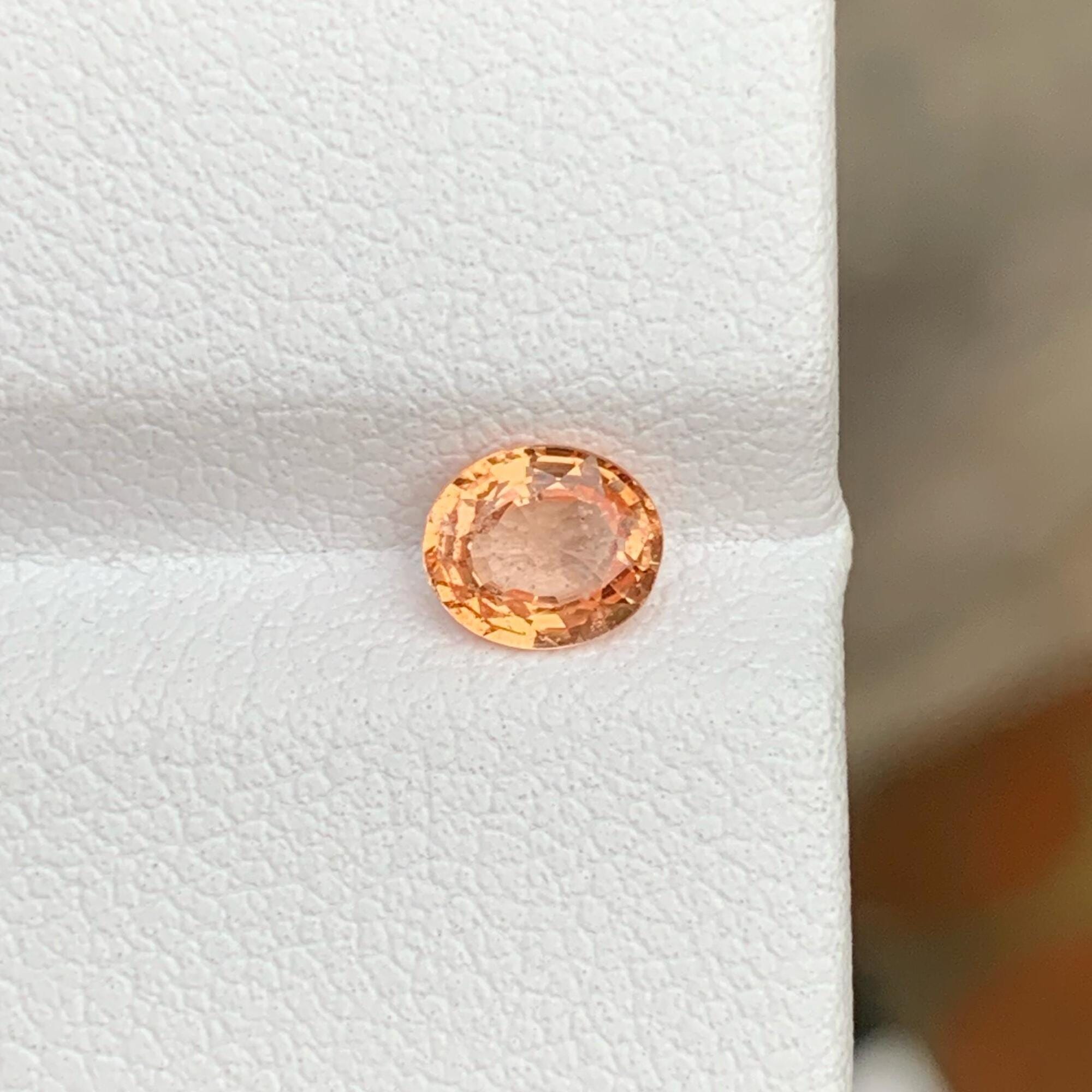 Peach Oval Sapphire: 0.75 Carat Sri Lanka Gemstone