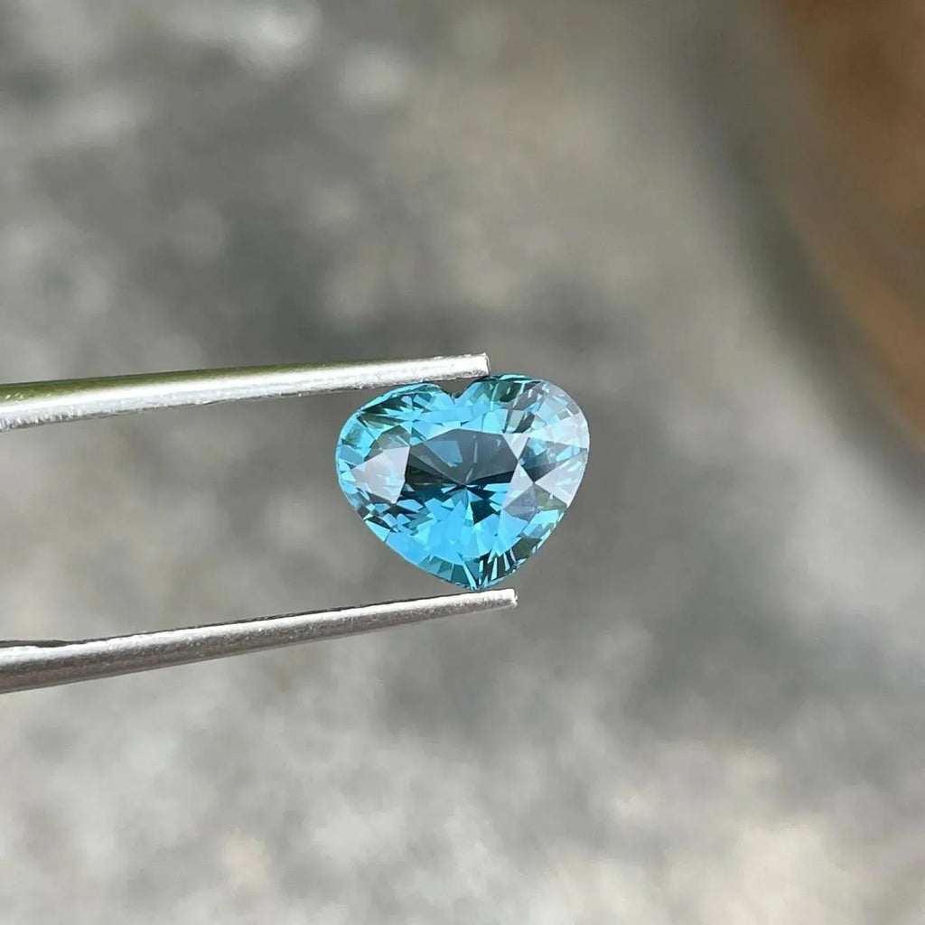 Blue Spinel Heart Cut Gemstone: 3.02 Cts Tanzanian Loose Spinel - Splendor Gems