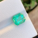 Afghan Emerald: 1.90 Carat Faceted Emerald Cut Loose Gemstone - Splendor Gems