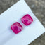 6.24 Carat Reddish Pink Rubellite Sugarloaf Pair: Afghanistan Cushion Cut Gemstone - Splendor Gems