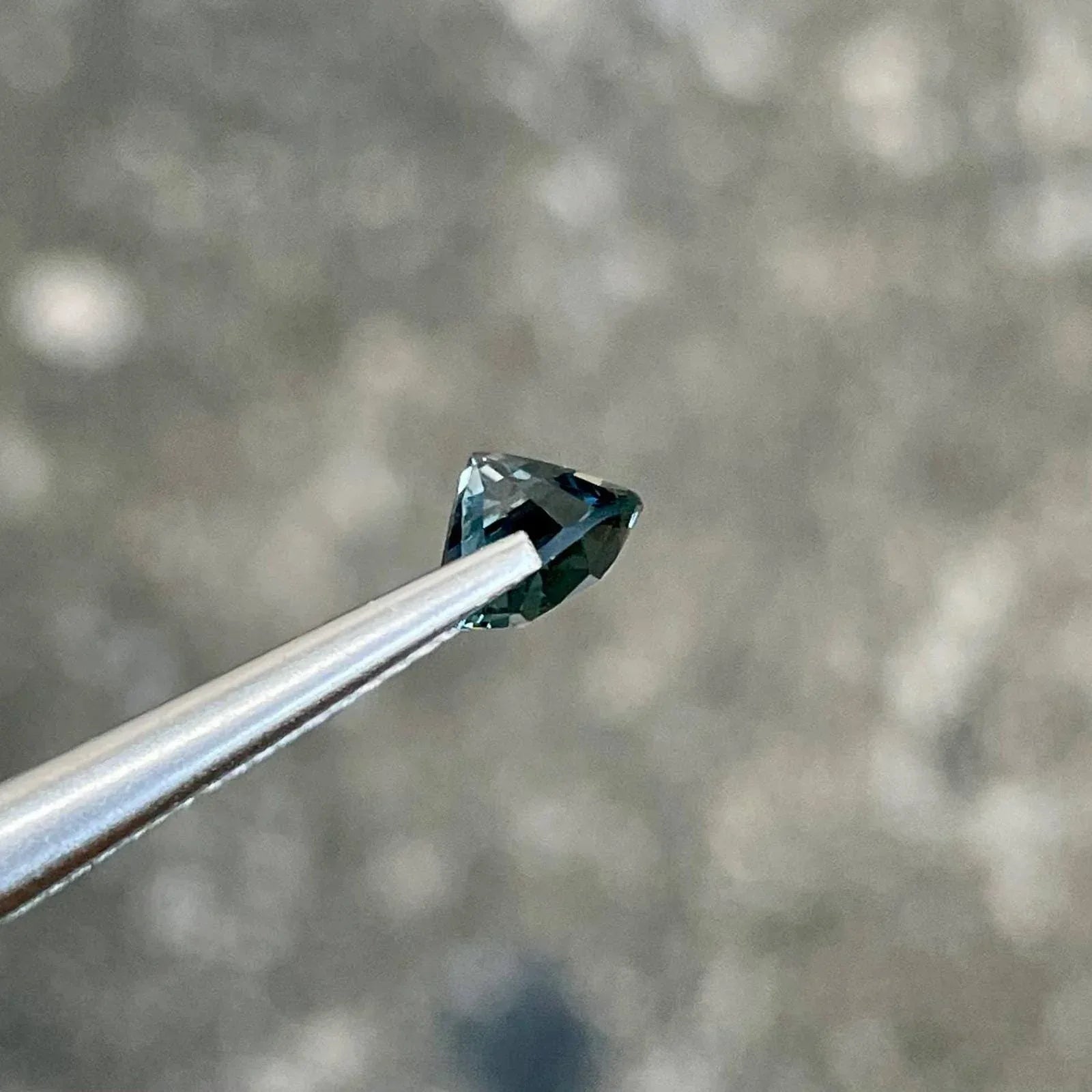 1.56 Carat Teal Gray Spinel Stone: Cushion Cut Burmese Gemstone - Splendor Gems