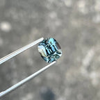 1.56 Carat Teal Gray Spinel Stone: Cushion Cut Burmese Gemstone - Splendor Gems