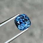 2.50 Carat Violetish Blue Spinel Gemstone: Faceted Cushion Cut, Tanzania - Splendor Gems