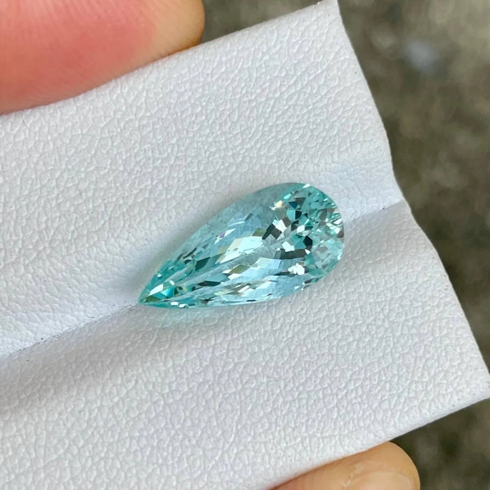 4.50 Carat Pear Cut Aquamarine Gemstone: African March Birthstone - Splendor Gems