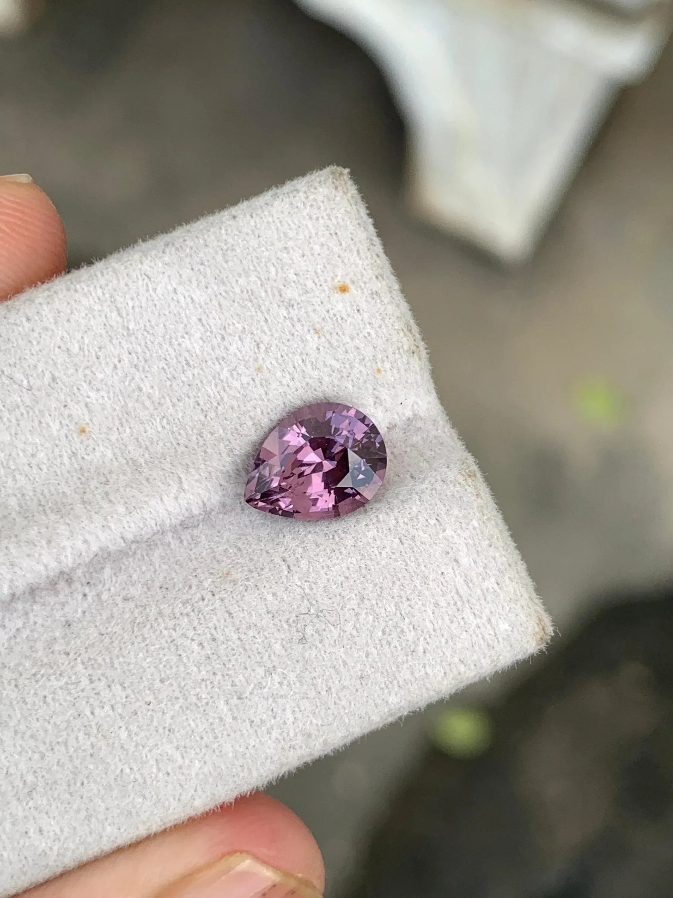 Burmese Pear Spinel Gemstone: 1.99 Carat Faceted Loose Spinel - Splendor Gems