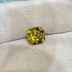 4.45 Carat Cushion Cut Sphene Gemstone: Madagascar Vivid Fire - Splendor Gems