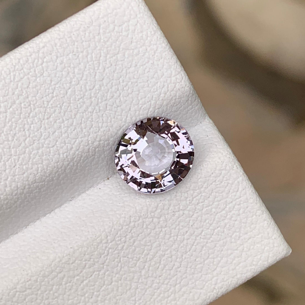 Light Pink Spinel Gemstone 2.10 Ct: Round Cut Burma Origin